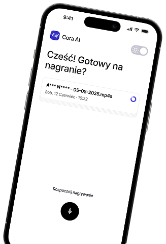 Cora AI – widok mobilny